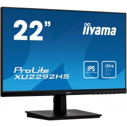 22" iiyama XU2292HS-B1: IPS, FullHD@75Hz, 250cd/m2, 4ms, VGA, HDMI, DP, černý