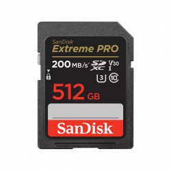 SanDisk Extreme PRO/SDXC/512GB/200MBps/UHS-I U3 / Class 10/Černá