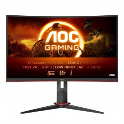 AOC Gaming/C27G2Z3/BK/27"/VA/FHD/280Hz/0,5ms/Blck-Red/3R