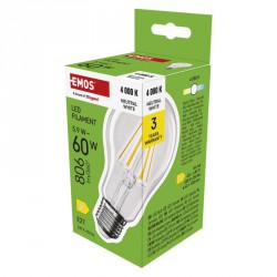 EMOS LED FLM A60 5,9W(60W) 806lm E27 NW