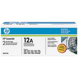 HP tisková kazeta černá,2-pack Q2612AD