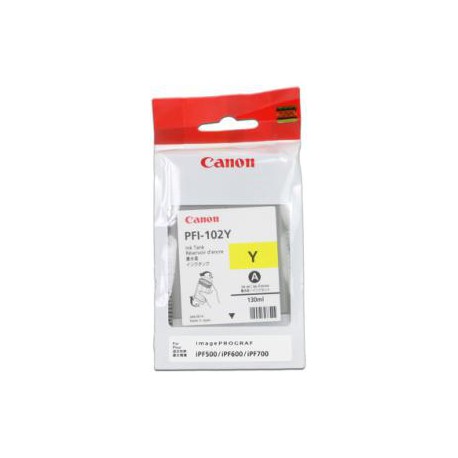 CANON INK PFI-102 YELLOW  iPF-500, 600, 700