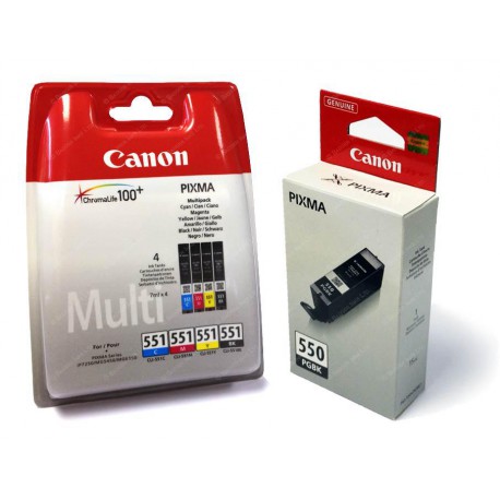 Canon PGI-550 + CLI-551 C/M/Y/BK/GY  Multi pack